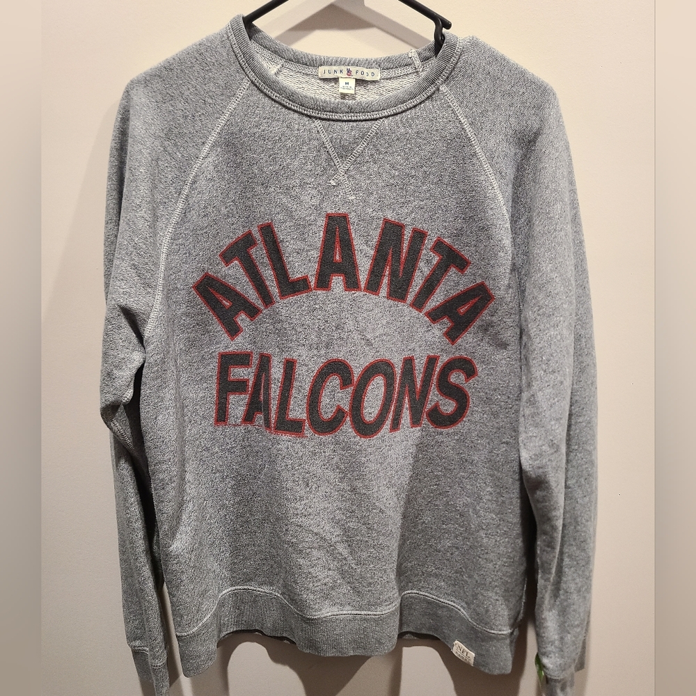 Atlanta Falcons pullover sweatshirt women's size Medium, heather grey.